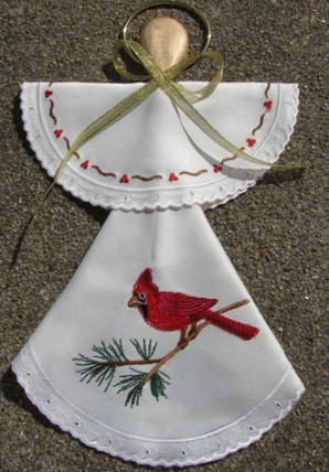 Angel Wood Cloth Spoon Cardinal Angel Wood Cloth Spoon Cardinal