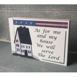 Wood Block B104 As for me and my house we will serve the Lord Wood Block B104 As for me and my house we will serve the Lord