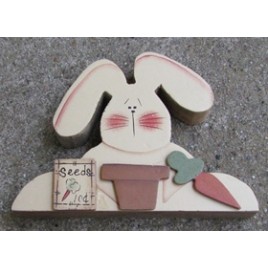 B2110 - Rabbit 10 cents seeds wood B2110 - Rabbit 10 cents seeds wood