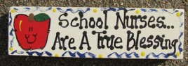 Teacher Gifts B5040 Wood Block School Nurses Are a True Blessing