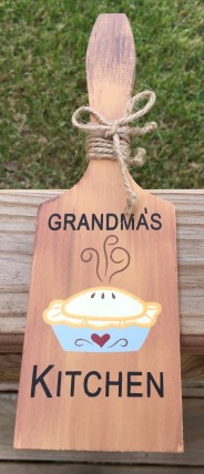 BP203 Butter Paddle Grandma's Kitchen Wood Paddle 
