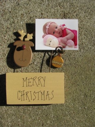 RW8126 Merry Christmas Reindeer Photo Holder RW8126 Merry Christmas Reindeer Photo Holder