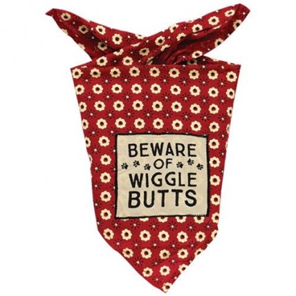 G103607 Beware of Wiggle Butts Doggie Bandana G103607 Beware of Wiggle Butts Doggie Bandana