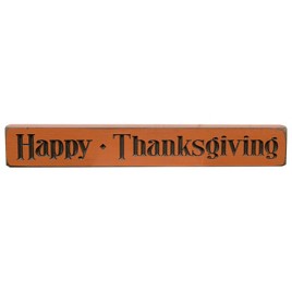 G12150  Happy Thanksgiving Engraved wood Block 