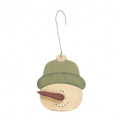 Wood snowman with winter cap Wood snowman with winter cap