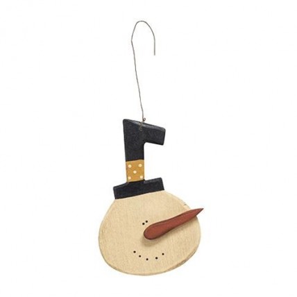 Snowman with top hat gold band Ornament Snowman with top hat gold band Ornament