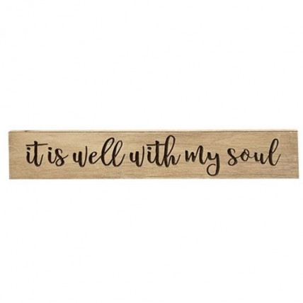 It is Well With My Soul Engraved wood block Sign It is Well With My Soul Engraved wood block Sign