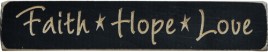 G9002 Faith Hope Love wood engraved block 