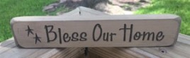 G9005 - Bless Our Home engraved wood block 