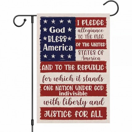 WV4100893 God Bless America Patriotic Garden Flag Double Sided