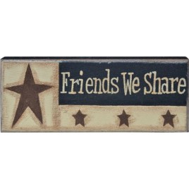GJHA0552B - Friends We Share Canvas Wood Block 