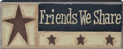 GJHA0552B - Friends We Share Canvas Wood Block GJHA0552B - Friends We Share Canvas Wood Block
