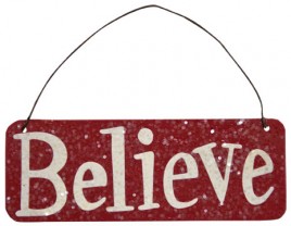 GJHX8394 Glitter Believe Ornament  