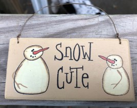 GR357SC - So Sute Snowman wood sign 