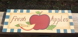 wd426 - Fresh Apples Wood Sign 