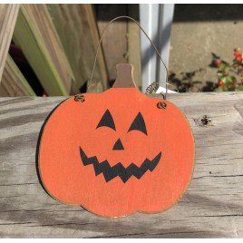 GJHF7063 - Face Wood Pumpkin 