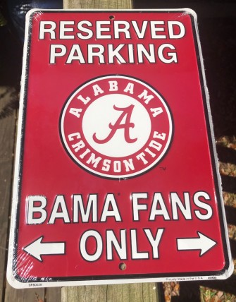 Alabama Roll Tide Metal Parking Sign Alabama Roll Tide Metal Parking Sign