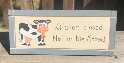 ds11-Kitchen Closed not in the Moood wedge wood shelf sitter ds11-Kitchen Closed not in the Moood wedge wood shelf sitter