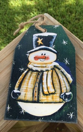  69705TGNB - Green Snowman Tag