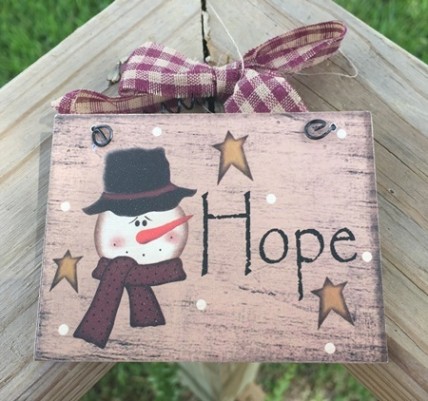  5780H -   Hope Snowman Sign 