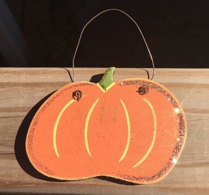 Fall Decor G33362 Fat Pumpkin Glittery Ornament 