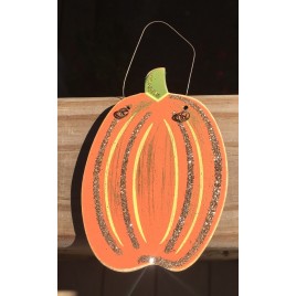 Fall Decor G33362T Tall Pumpkin Glittery Ornament 