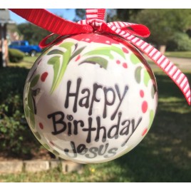  Christmas Ornament 9544 Happy Birthday Jesus Ball