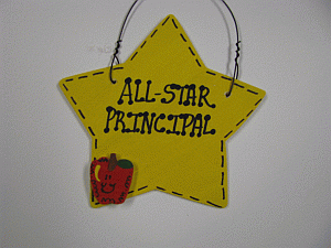Principal Teacher Gifts Yellow Star w/Apple 7008 All Star Principal Principal Teacher Gifts Yellow Star w/Apple 7008 All Star Principal