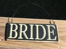 CS-6463B Bride Primitive Wood Sign  