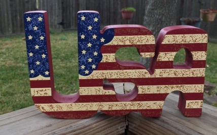 Patriotic Decor U0432 USA Block 