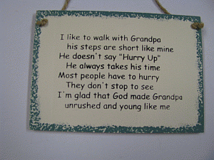 WS-2D I like to walk with Grandpa wood sign WS-2D I like to walk with Grandpa wood sign