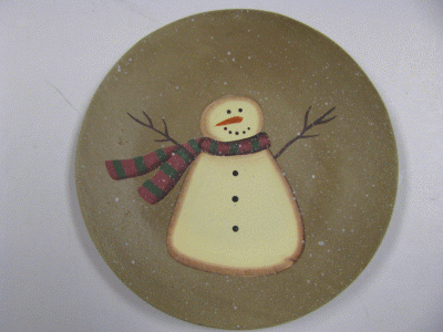 Primitive Wood Plate NEW 3 Snowman Plate Primitive Wood Plate NEW 3 Snowman Plate