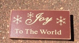  Primitive Wood Block 6099 - Joy to the World 