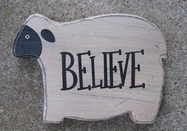 KLY60422 - Chunky wood Sheep-Believe KLY60422 - Chunky wood Sheep-Believe