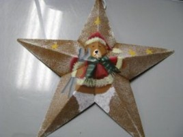 Christmas Ornament MS3 - Bear Metal Star