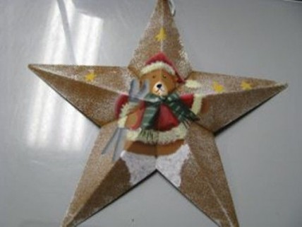 Christmas Ornament MS3 - Bear Metal Star