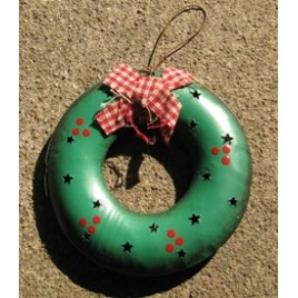 Christmas Ornament OR310 Christmas Wreath Tin