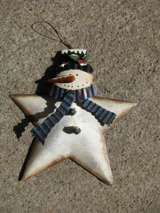 OR-607 Metal Snowman with Blue Scarf OR-607 Metal Snowman with Blue Scarf