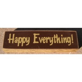 Primitive Wood Block pb144r-Happy Everything!