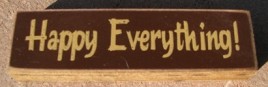 Primitive Wood Block pb144r-Happy Everything!