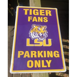 PS30007-LSU Tigers Aluminum Parking Sign