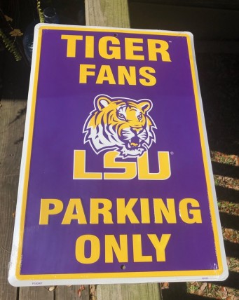 PS30007-LSU Tigers Aluminum Parking Sign PS30007-LSU Tigers Aluminum Parking Sign