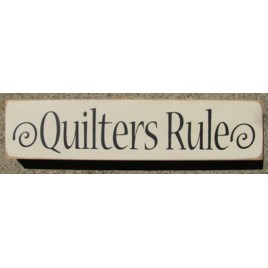 T1626 Quilters Rule - Wood Block