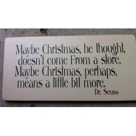 Primitive Country T1747 Maybe Christmas He Thought Wood Block Primitive Country T1747 Maybe Christmas He Thought Wood Block