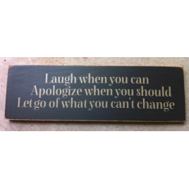 Primitive Wood Block T1869  - Laugh When You Can   