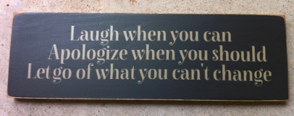 Primitive Wood Block T1869  - Laugh When You Can   