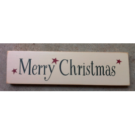 Primitive Wood Block  T1912 Merry Christmas  