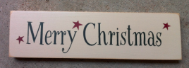 Primitive Wood Block  T1912 Merry Christmas  