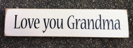 Primitive Country T2051 Love You Grandma wood block 