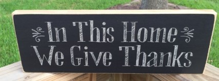 T2083 - In This Home We Give Thanks Wood Block 